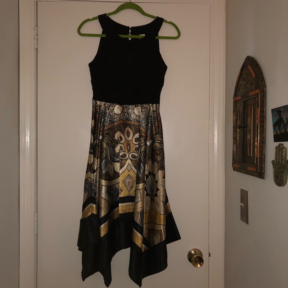 Vintage boho dress with chest cut out